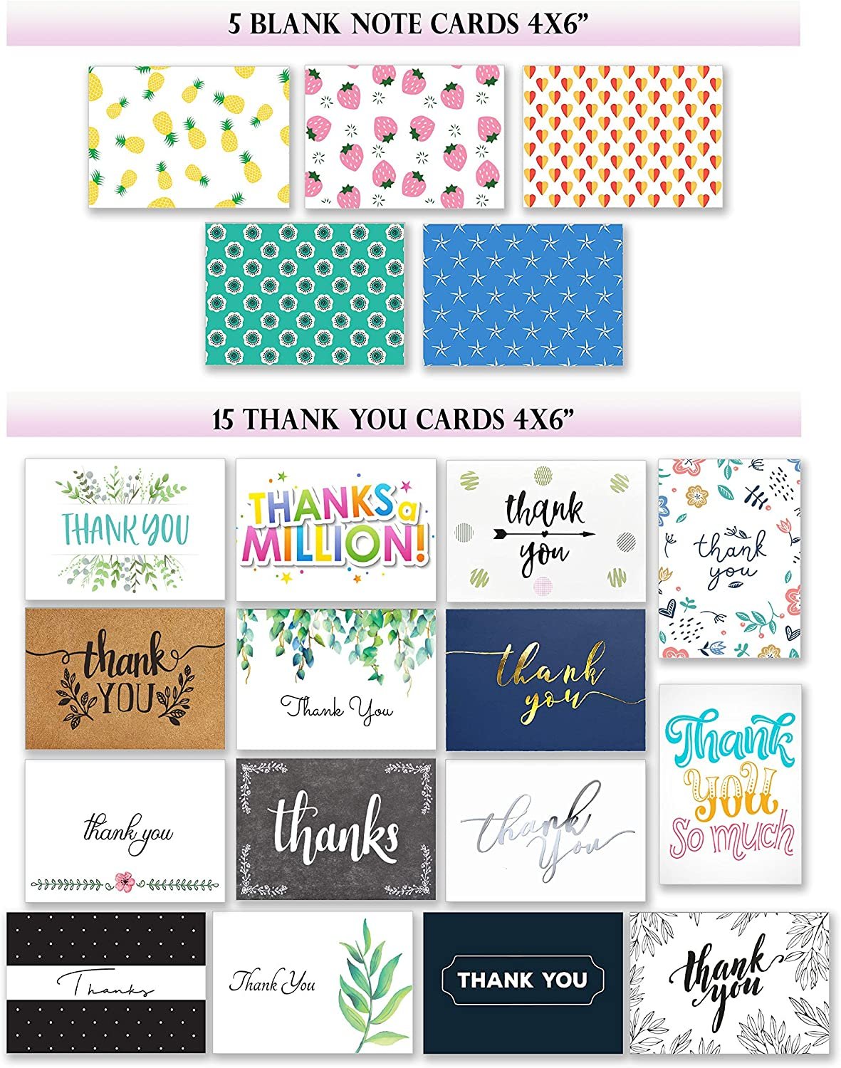 100 All Occasion Cards Assortment Box with Envelopes and Stickers